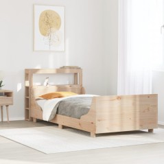 vidaXL Massivholzbett ohne Matratze 90x190 cm Kiefer