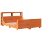 vidaXL Massivholzbett ohne Matratze Wachsbraun 140x200 cm Kiefernholz vidaXL Massivholzbett ohne Matratze Wachsbraun 140x200 cm Kiefernholz