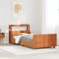 vidaXL Massivholzbett ohne Matratze Wachsbraun 90x190 cm Kiefernholz vidaXL Massivholzbett ohne Matratze Wachsbraun 90x190 cm Kiefernholz