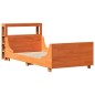 vidaXL Massivholzbett ohne Matratze Wachsbraun 90x190 cm Kiefernholz vidaXL Massivholzbett ohne Matratze Wachsbraun 90x190 cm Kiefernholz