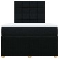 vidaXL Boxspringbett mit Matratze Schwarz 120x190 cm Stoff vidaXL Boxspringbett mit Matratze Schwarz 120x190 cm Stoff