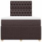 vidaXL Boxspringbett mit Matratze Dunkelbraun 120x190 cm Stoff vidaXL Boxspringbett mit Matratze Dunkelbraun 120x190 cm Stoff