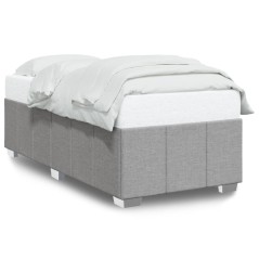 vidaXL Bettgestell ohne Matratze Hellgrau 90x190 cm Stoff