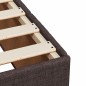 vidaXL Bettgestell ohne Matratze Dunkelbraun 90x200 cm Stoff vidaXL Bettgestell ohne Matratze Dunkelbraun 90x200 cm Stoff