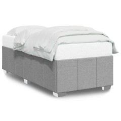 vidaXL Bettgestell ohne Matratze Hellgrau 100x200 cm Stoff