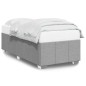 vidaXL Bettgestell ohne Matratze Hellgrau 100x200 cm Stoff vidaXL Bettgestell ohne Matratze Hellgrau 100x200 cm Stoff
