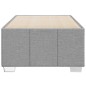 vidaXL Bettgestell ohne Matratze Hellgrau 100x200 cm Stoff vidaXL Bettgestell ohne Matratze Hellgrau 100x200 cm Stoff