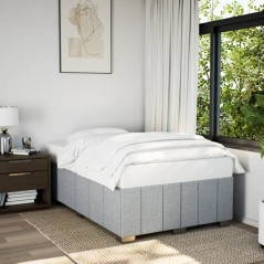 vidaXL Bettgestell ohne Matratze Hellgrau 120x190 cm Stoff