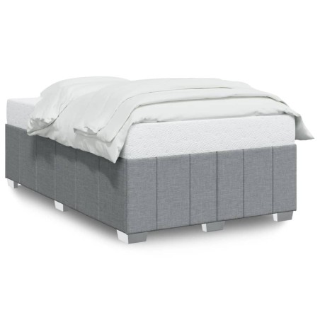 vidaXL Bettgestell ohne Matratze Hellgrau 120x190 cm Stoff