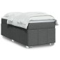vidaXL Boxspringbett mit Matratze Dunkelgrau 80x200 cm Stoff vidaXL Boxspringbett mit Matratze Dunkelgrau 80x200 cm Stoff