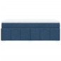 vidaXL Boxspringbett mit Matratze Blau 90x190 cm Stoff vidaXL Boxspringbett mit Matratze Blau 90x190 cm Stoff