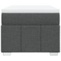 vidaXL Boxspringbett mit Matratze Dunkelgrau 90x200 cm Stoff