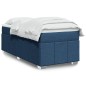vidaXL Boxspringbett mit Matratze Blau 90x200 cm Stoff vidaXL Boxspringbett mit Matratze Blau 90x200 cm Stoff