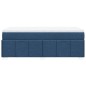 vidaXL Boxspringbett mit Matratze Blau 90x200 cm Stoff vidaXL Boxspringbett mit Matratze Blau 90x200 cm Stoff