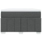 vidaXL Boxspringbett mit Matratze Dunkelgrau 120x190 cm Stoff