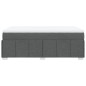 vidaXL Boxspringbett mit Matratze Dunkelgrau 120x190 cm Stoff