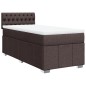 vidaXL Boxspringbett mit Matratze Dunkelbraun 80x200 cm Stoff vidaXL Boxspringbett mit Matratze Dunkelbraun 80x200 cm Stoff
