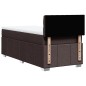vidaXL Boxspringbett mit Matratze Dunkelbraun 80x200 cm Stoff vidaXL Boxspringbett mit Matratze Dunkelbraun 80x200 cm Stoff