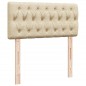 vidaXL Boxspringbett mit Matratze Creme 80x200 cm Stoff