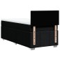 vidaXL Boxspringbett mit Matratze Schwarz 90x190 cm Stoff vidaXL Boxspringbett mit Matratze Schwarz 90x190 cm Stoff