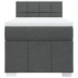 vidaXL Boxspringbett mit Matratze Dunkelgrau 90x190 cm Stoff vidaXL Boxspringbett mit Matratze Dunkelgrau 90x190 cm Stoff