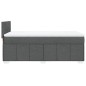 vidaXL Boxspringbett mit Matratze Dunkelgrau 90x190 cm Stoff vidaXL Boxspringbett mit Matratze Dunkelgrau 90x190 cm Stoff