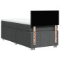 vidaXL Boxspringbett mit Matratze Dunkelgrau 90x190 cm Stoff vidaXL Boxspringbett mit Matratze Dunkelgrau 90x190 cm Stoff