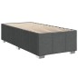vidaXL Boxspringbett mit Matratze Dunkelgrau 90x190 cm Stoff vidaXL Boxspringbett mit Matratze Dunkelgrau 90x190 cm Stoff
