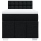 vidaXL Boxspringbett mit Matratze Schwarz 90x190 cm Stoff vidaXL Boxspringbett mit Matratze Schwarz 90x190 cm Stoff