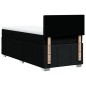 vidaXL Boxspringbett mit Matratze Schwarz 90x190 cm Stoff vidaXL Boxspringbett mit Matratze Schwarz 90x190 cm Stoff
