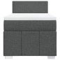 vidaXL Boxspringbett mit Matratze Dunkelgrau 90x200 cm Stoff