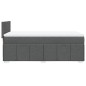 vidaXL Boxspringbett mit Matratze Dunkelgrau 90x200 cm Stoff