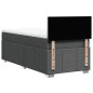 vidaXL Boxspringbett mit Matratze Dunkelgrau 90x200 cm Stoff