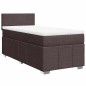 vidaXL Boxspringbett mit Matratze Dunkelbraun 90x200 cm Stoff vidaXL Boxspringbett mit Matratze Dunkelbraun 90x200 cm Stoff