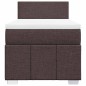 vidaXL Boxspringbett mit Matratze Dunkelbraun 90x200 cm Stoff vidaXL Boxspringbett mit Matratze Dunkelbraun 90x200 cm Stoff