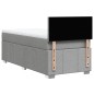 vidaXL Boxspringbett mit Matratze Hellgrau 90x200 cm Stoff vidaXL Boxspringbett mit Matratze Hellgrau 90x200 cm Stoff