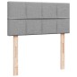 vidaXL Boxspringbett mit Matratze Hellgrau 90x200 cm Stoff vidaXL Boxspringbett mit Matratze Hellgrau 90x200 cm Stoff