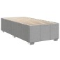 vidaXL Boxspringbett mit Matratze Hellgrau 90x200 cm Stoff vidaXL Boxspringbett mit Matratze Hellgrau 90x200 cm Stoff