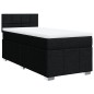 vidaXL Boxspringbett mit Matratze Schwarz 90x200 cm Stoff vidaXL Boxspringbett mit Matratze Schwarz 90x200 cm Stoff