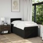 vidaXL Boxspringbett mit Matratze Schwarz 90x200 cm Stoff vidaXL Boxspringbett mit Matratze Schwarz 90x200 cm Stoff