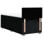 vidaXL Boxspringbett mit Matratze Schwarz 90x200 cm Stoff vidaXL Boxspringbett mit Matratze Schwarz 90x200 cm Stoff