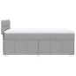 vidaXL Boxspringbett mit Matratze Hellgrau 90x200 cm Stoff vidaXL Boxspringbett mit Matratze Hellgrau 90x200 cm Stoff