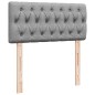 vidaXL Boxspringbett mit Matratze Hellgrau 90x200 cm Stoff vidaXL Boxspringbett mit Matratze Hellgrau 90x200 cm Stoff