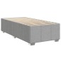 vidaXL Boxspringbett mit Matratze Hellgrau 90x200 cm Stoff vidaXL Boxspringbett mit Matratze Hellgrau 90x200 cm Stoff