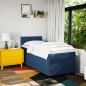 vidaXL Boxspringbett mit Matratze Blau 90x200 cm Stoff vidaXL Boxspringbett mit Matratze Blau 90x200 cm Stoff