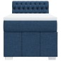 vidaXL Boxspringbett mit Matratze Blau 90x200 cm Stoff vidaXL Boxspringbett mit Matratze Blau 90x200 cm Stoff