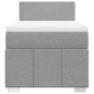 vidaXL Boxspringbett mit Matratze Hellgrau 100x200 cm Stoff vidaXL Boxspringbett mit Matratze Hellgrau 100x200 cm Stoff