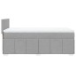 vidaXL Boxspringbett mit Matratze Hellgrau 100x200 cm Stoff vidaXL Boxspringbett mit Matratze Hellgrau 100x200 cm Stoff
