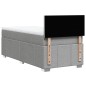 vidaXL Boxspringbett mit Matratze Hellgrau 100x200 cm Stoff vidaXL Boxspringbett mit Matratze Hellgrau 100x200 cm Stoff