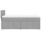 vidaXL Boxspringbett mit Matratze Hellgrau 100x200 cm Stoff vidaXL Boxspringbett mit Matratze Hellgrau 100x200 cm Stoff